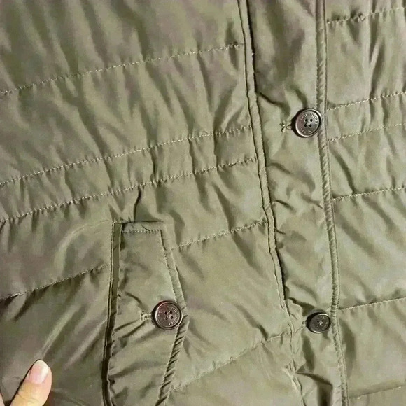 Lauren Ralph Lauren Size Large Down Puffer Jacket Chocolate Brown Full Zip Coat - Picture 8 of 8